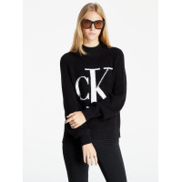 Dámsky pulóver Calvin Klein s logom čierny Dámsky pulóver Calvin Klein s logom čierny