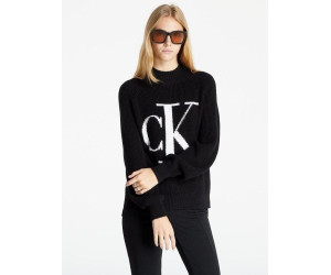 Dámsky pulóver Calvin Klein s logom čierny