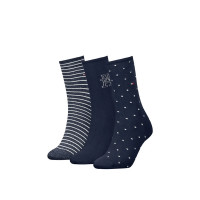 Dámske ponožky Tommy Hilfiger 3-Pack modré