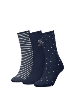 Dámske ponožky Tommy Hilfiger 3-Pack modré