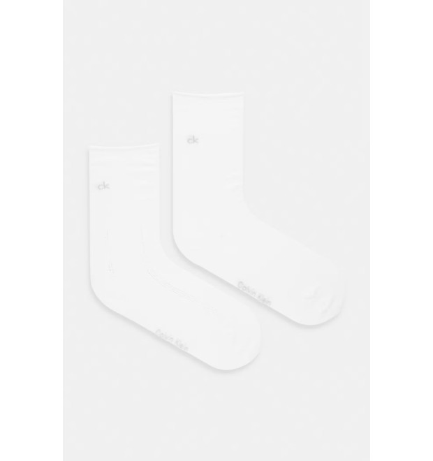 Calvin Klein klasické ponožky 2-pack biele