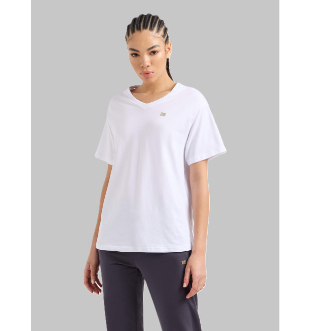 Emporio Armani Core Lady dámske tričko V-výstrih biele Emporio Armani Core Lady dámske tričko V-výstrih biele
