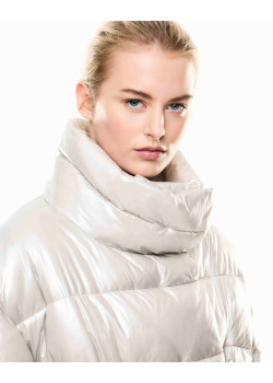 EA7 Emporio Armani dámska bunda zimná perleťová sivá