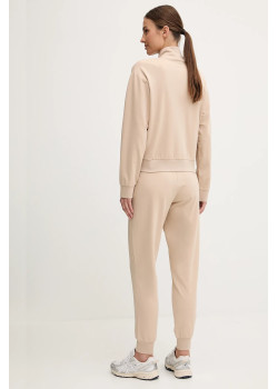 EA7 Emporio Armani dámska tepláková súprava s mikinou na zips béžová