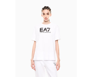 EA7 Emporio Armani dámske tričko s flitrami biela