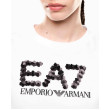 EA7 Emporio Armani dámske tričko s flitrami biela