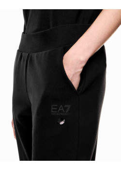 EA7 Emporio Armani dámske tepláky s flitrami čierna