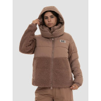 EA7 Emporio Armani dámska bunda s teddy efektom hnedá