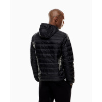 EA7 Emporio Armani pánska prešívaná bunda s kapucňou zlaté logo čierna EA7 Emporio Armani pánska prešívaná bunda s kapucňou zlaté logo čierna
