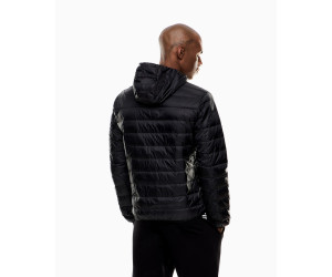 EA7 Emporio Armani pánska prešívaná bunda s kapucňou zlaté logo čierna