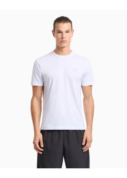 EA7 Emporio Armani pánske tričko s logom biele
