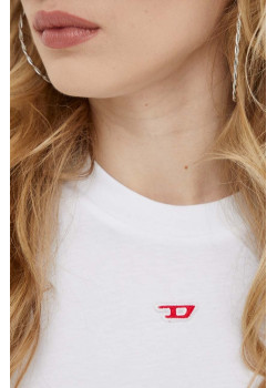 Dámske biele tričko s mini logom Diesel