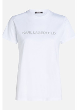 Karl Lagerfeld dámske tričko Commercial Logo biele