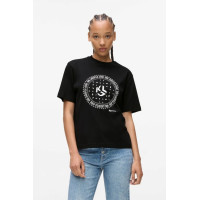 Karl Lagerfeld Jeans dámske tričko Bandana Logo čierne Karl Lagerfeld Jeans dámske tričko Bandana Logo čierne