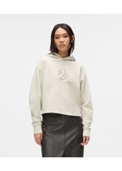 Karl Lagerfeld dámska mikina Studded Monogram biela