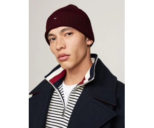 Čiapka Tommy Hilfiger v bordovej farbe