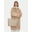 Tommy Hilfiger shopper kabelka so zlatým logom béžová Tommy Hilfiger shopper kabelka so zlatým logom béžová