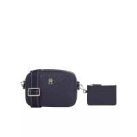 Tommy Hilfiger monogram camera bag crossbody kabelka modrá Tommy Hilfiger monogram camera bag crossbody kabelka modrá