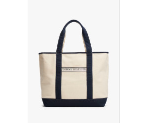 Tommy Hilfiger plátená Beach veľká taška béžová
