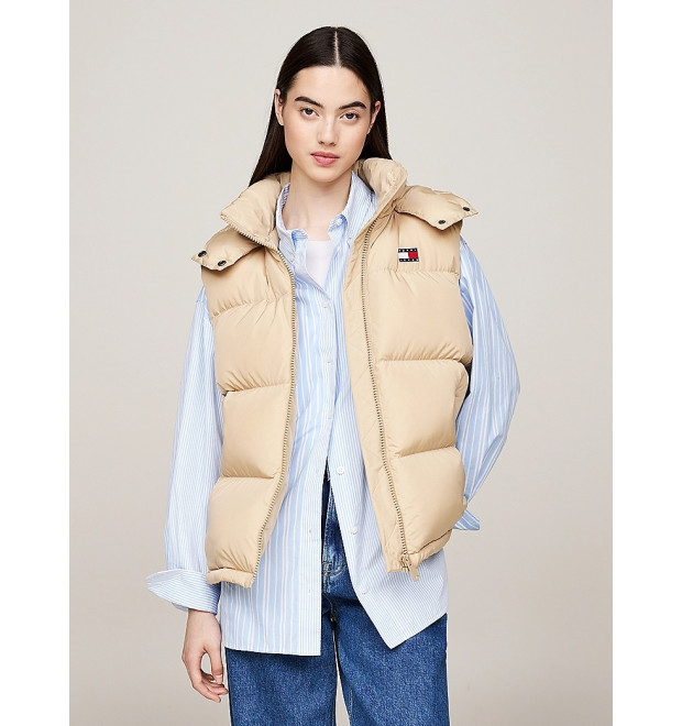 Dámska páperová vesta s kapucňou Tommy Hilfiger Dámska páperová vesta s kapucňou Tommy Hilfiger