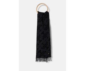 Dámsky čierny  šál Tommy Hilfiger s monogramom