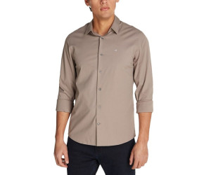 Calvin Klein pánska popelínová košeľa slim fit hnedá Calvin Klein pánska popelínová košeľa slim fit hnedá