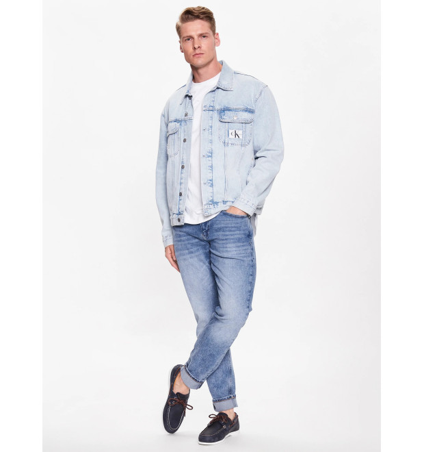 PÁNSKE MODRÉ RIFLE CALVIN KLEIN JEANS Slim Taper PÁNSKE MODRÉ RIFLE CALVIN KLEIN JEANS Slim Taper