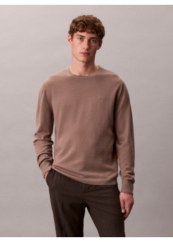 Calvin Klein pánsky sveter merino hnedý