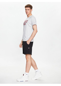 Teplákové čierne kraťasy Tommy Jeans