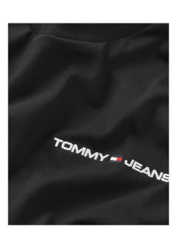 Čierne tričko s dlhým rukávom Tommy Jeans