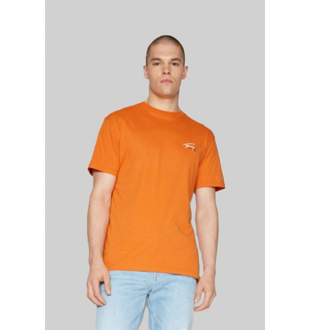 Oranžové pánske tričko Tommy Jeans Oranžové pánske tričko Tommy Jeans