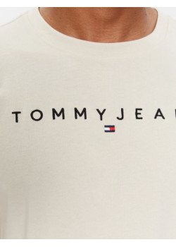 Pánske béžové tričko Tommy Jeans 