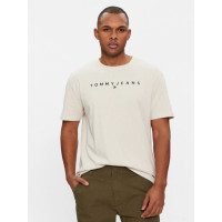 Pánske béžové tričko Tommy Jeans Pánske béžové tričko Tommy Jeans