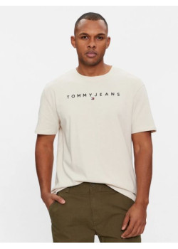 Pánske béžové tričko Tommy Jeans 