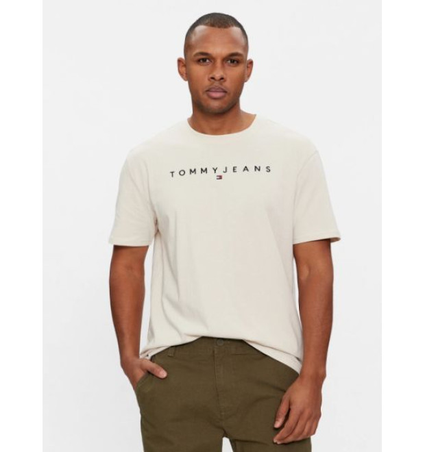 Pánske béžové tričko Tommy Jeans 