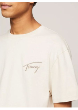 Pánske tričko krémové Tommy Jeans 