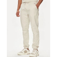 Pánske krémové elastické nohavice Tommy Jeans Pánske krémové elastické nohavice Tommy Jeans