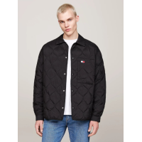 Tommy Jeans pánska krátka prešívaná bunda čierna Tommy Jeans pánska krátka prešívaná bunda čierna