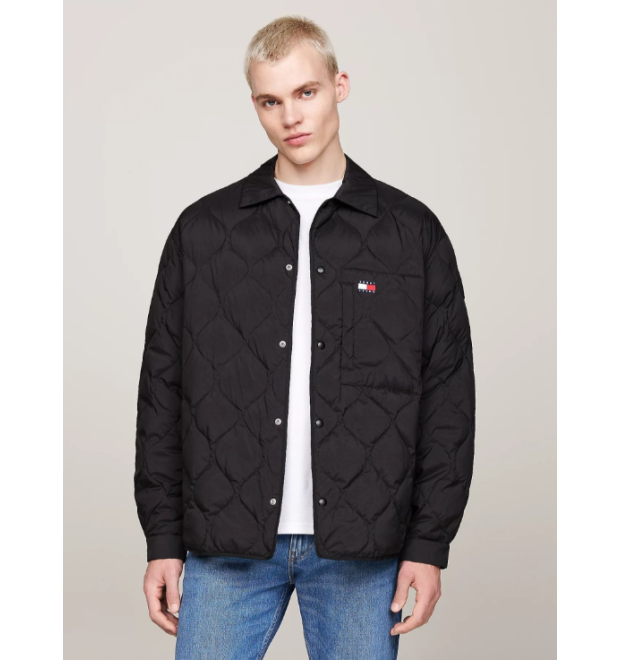 Tommy Jeans pánska krátka prešívaná bunda čierna Tommy Jeans pánska krátka prešívaná bunda čierna