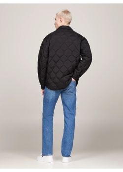 Tommy Jeans pánska krátka prešívaná bunda čierna