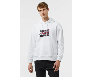 Bavlnená biela mikina s kapucňou Tommy Jeans 