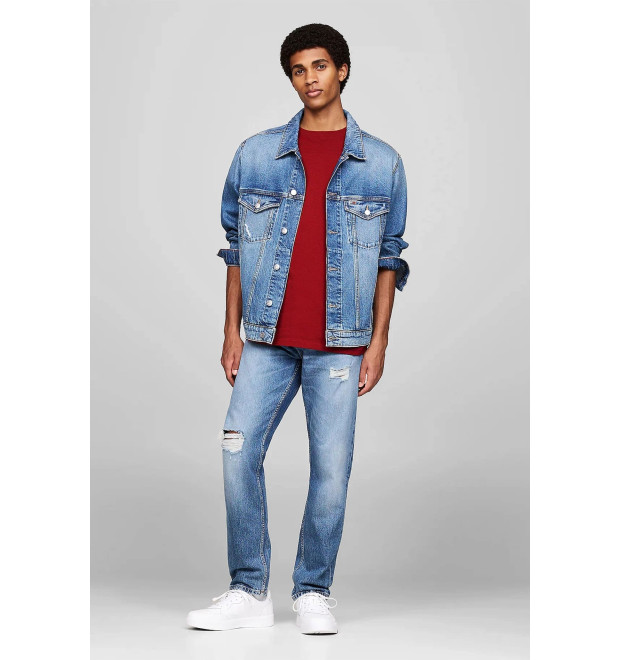 TOMMY JEANS džínsová bunda pre pánov TOMMY JEANS džínsová bunda pre pánov
