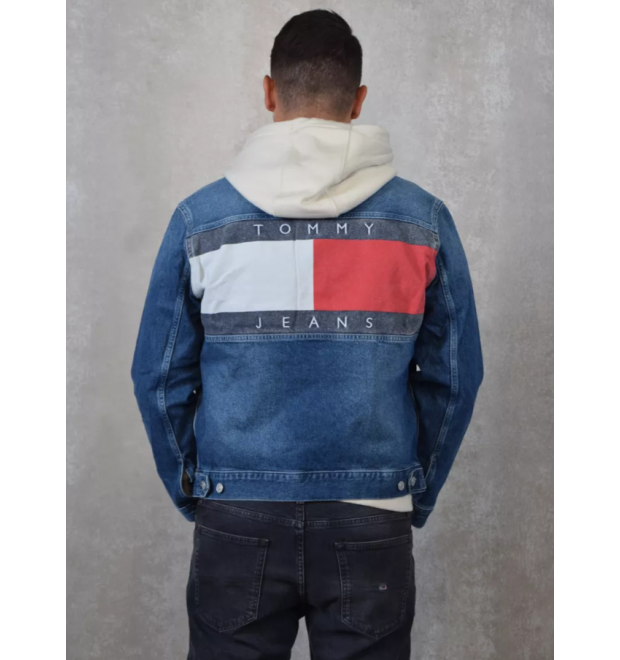 Rifľová pánska bunda Tommy Jeans Rifľová pánska bunda Tommy Jeans