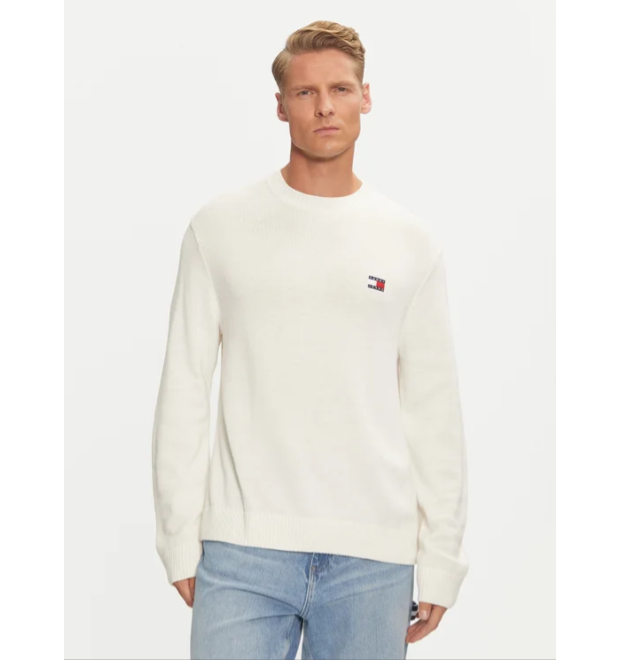 Tommy Jeans pánsky pulóver biely Tommy Jeans pánsky pulóver biely