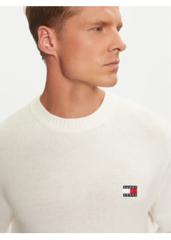 Tommy Jeans pánsky pulóver biely