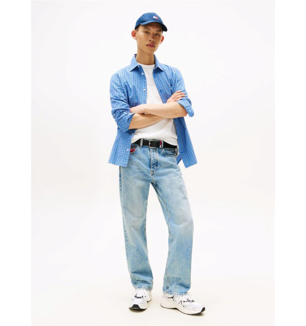 Tommy Hilfiger pánske straight fit rifle modré Tommy Hilfiger pánske straight fit rifle modré
