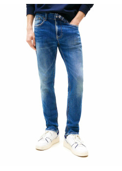 Tommy Hilfiger Austin pánske slim rifle modré