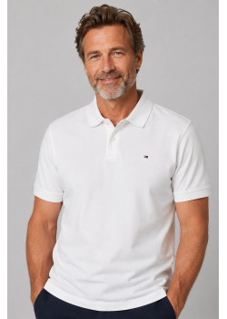 Tommy Jeans pánska WHT polokošeľa biela