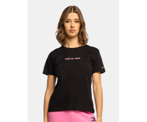 Tommy Jeans tričko s farebným logom čierne
