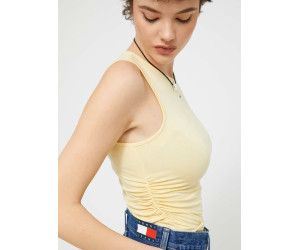 Crop top Tommy Hilfiger jemne žltý